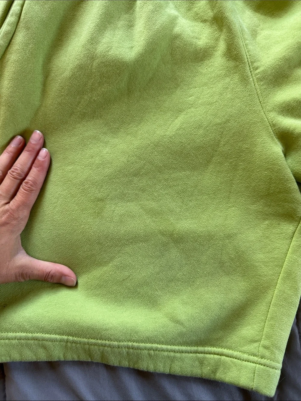 Nike Lime Green Sweatshorts with White Swoosh